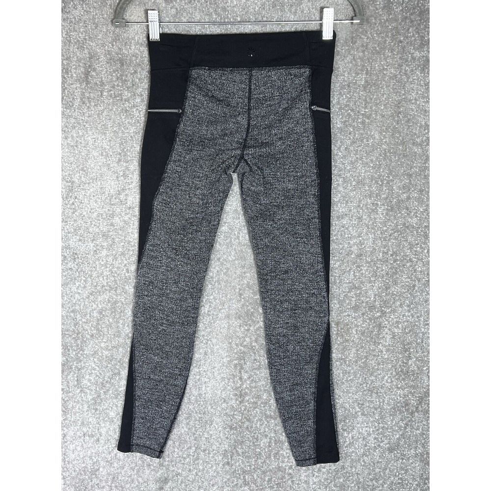 Athleta Girl Herringbone Textured‎ Skinny Leggings Girls Size Large 12 Pockets - Picture 2 of 10
